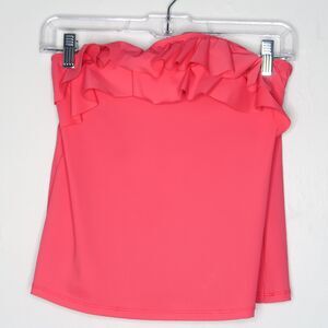 Assets Sarah Blakely Spanx Womens Tankini Small Pink Ruffle‎ Halter Shapewear
